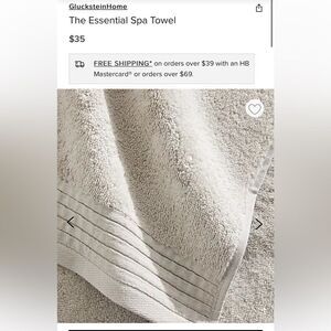 The Essential Spa Towel. NEW. Set of 3